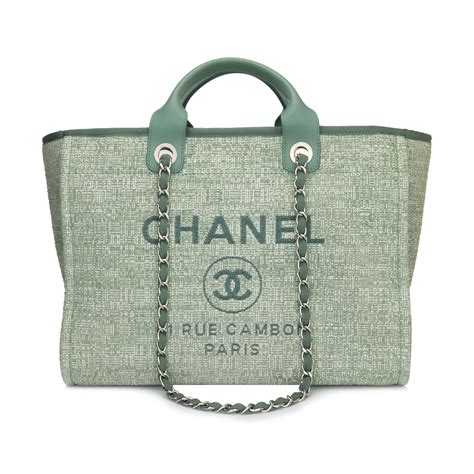 chanel deauville green|chanel deauville tote price leather.